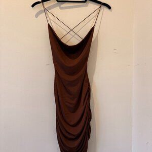 Bodycon ruched cocktail dress